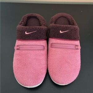 Nike Pink Fleece Slippers 9